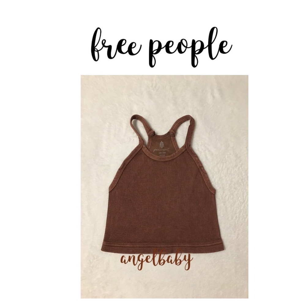 Free People Happiness Runs Crop in Chocolate! - Picture 2 of 12
